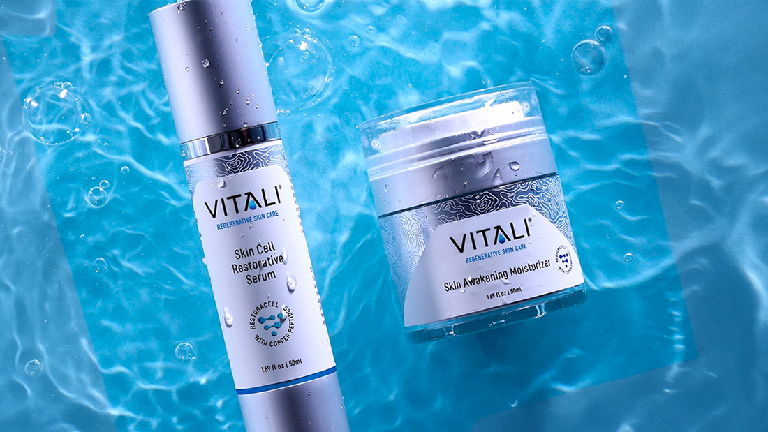Vitali Skincare Products with GHK-Cu Copper Peptides