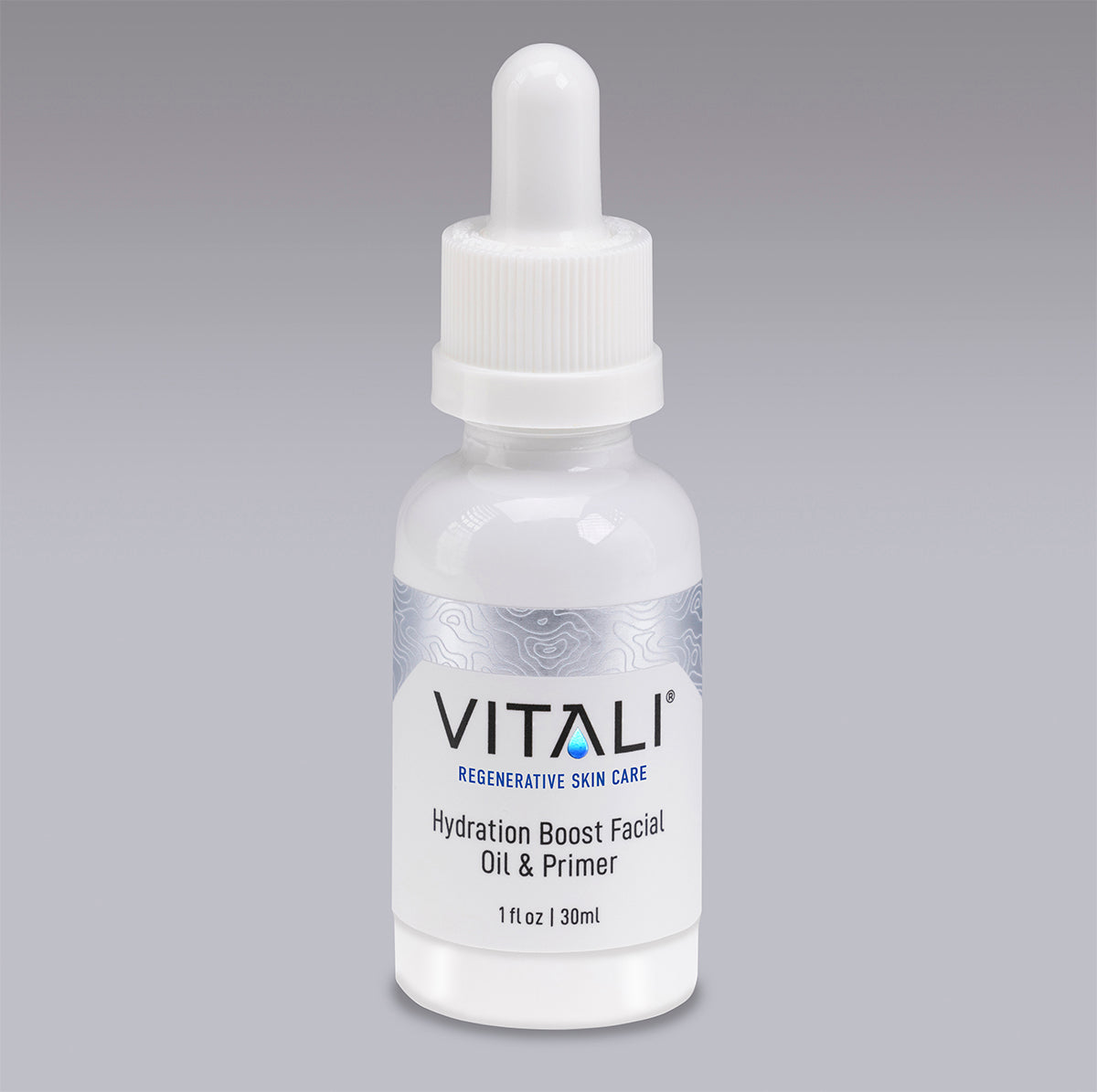 Vitali Skin Care's hydration boost facial oil and primer.