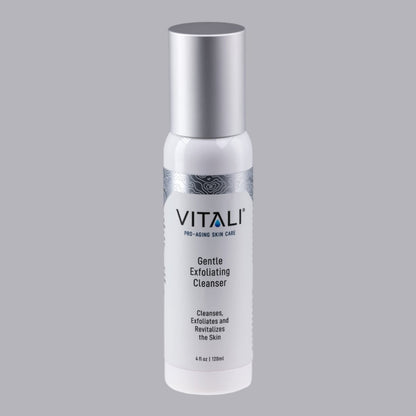 Bottle of Vitali's gentle exfoliating cleanser.